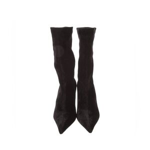 Balenciaga Black Velvet Knife Boots 36